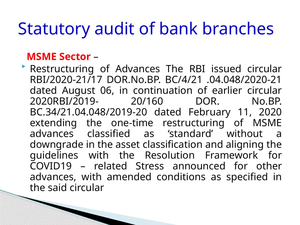 Audit of Agricultural and other priority sector - slide 115 of 136
