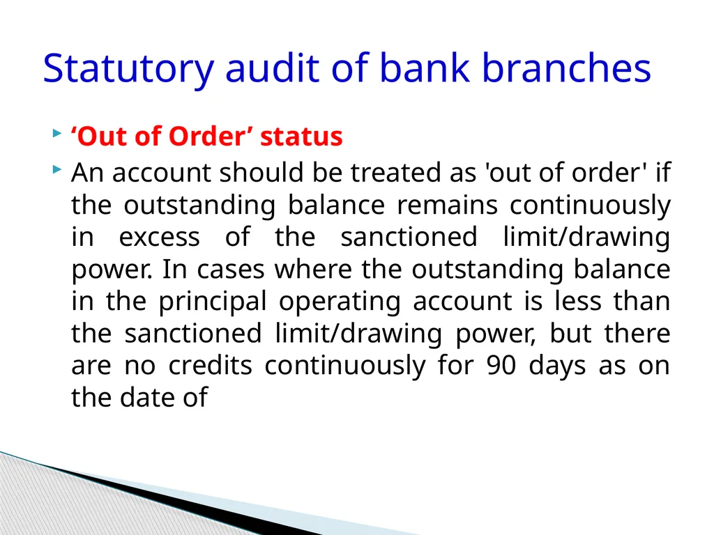 Audit of Agricultural and other priority sector - slide 89 of 136