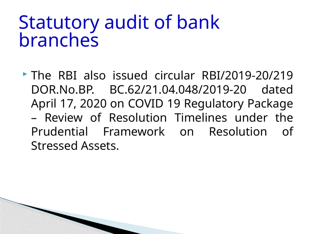 Audit of Agricultural and other priority sector - slide 105 of 136