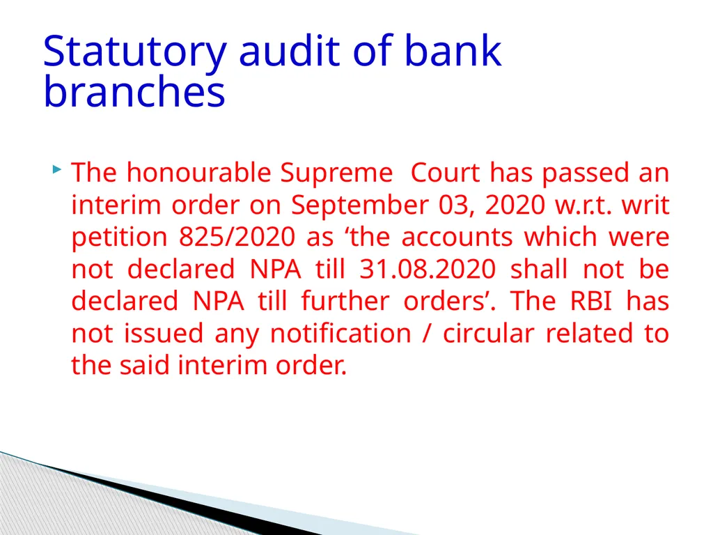 Audit of Agricultural and other priority sector - slide 94 of 136