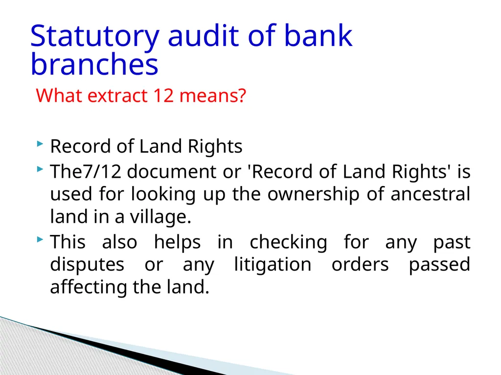 Audit of Agricultural and other priority sector - slide 50 of 136