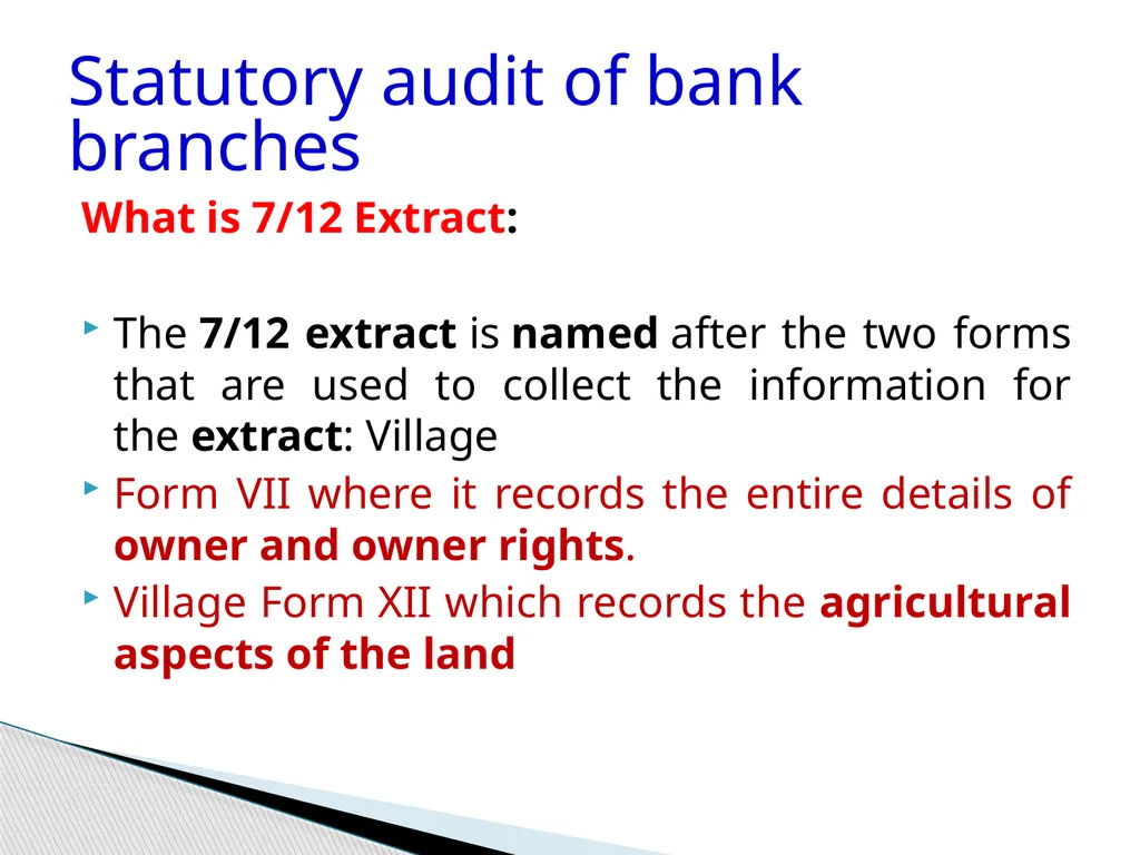 Audit of Agricultural and other priority sector - slide 49 of 136