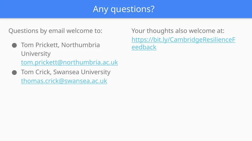 Cambridge Computing Education Research Symposium - slide 10 of 10
