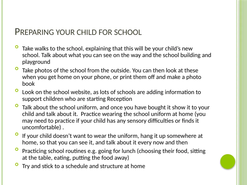 Waltham Forest Reception Transfer Information – - slide 8 of 15