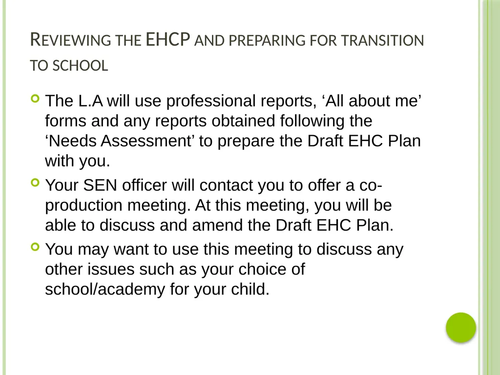Waltham Forest Reception Transfer Information – - slide 9 of 15