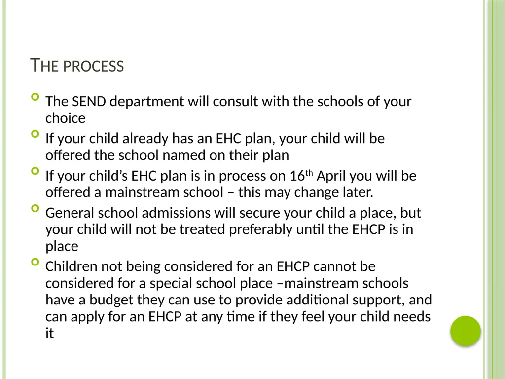 Waltham Forest Reception Transfer Information – - slide 11 of 15