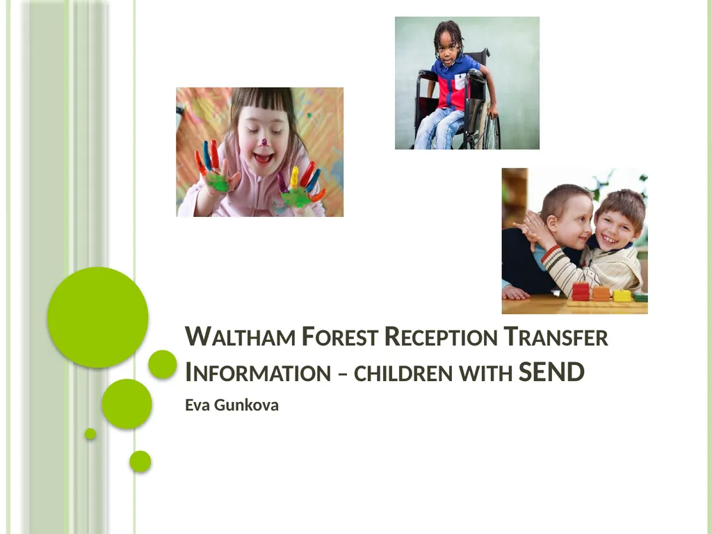 Waltham Forest Reception Transfer Information – - slide 1 of 15
