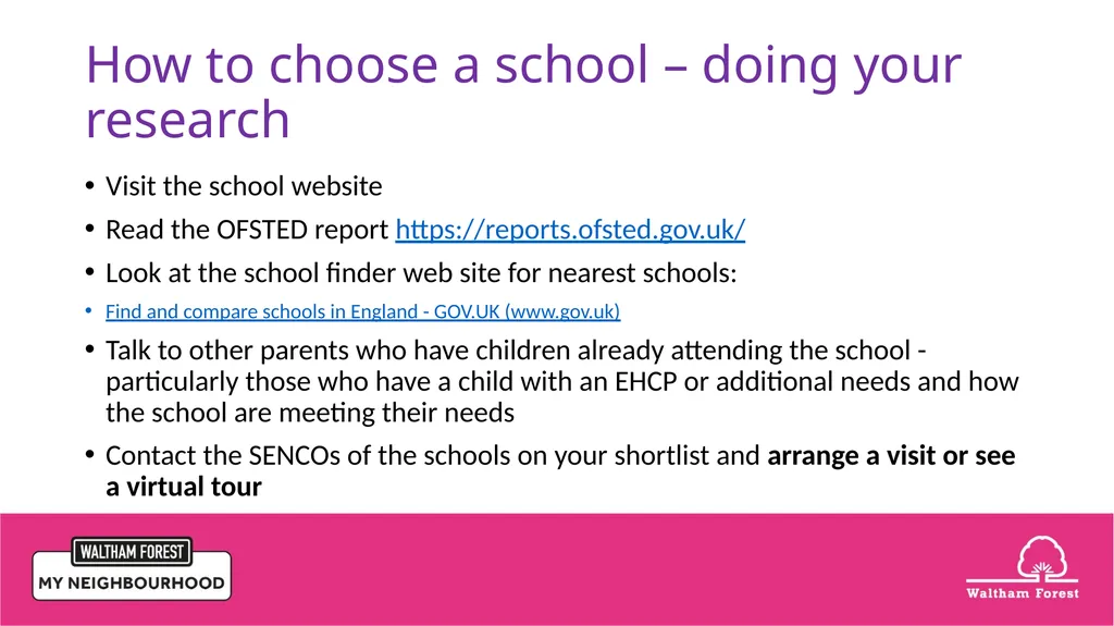 Waltham Forest School Age Transfer Event for - slide 4 of 15