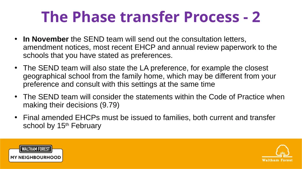 Waltham Forest School Age Transfer Event for - slide 12 of 15