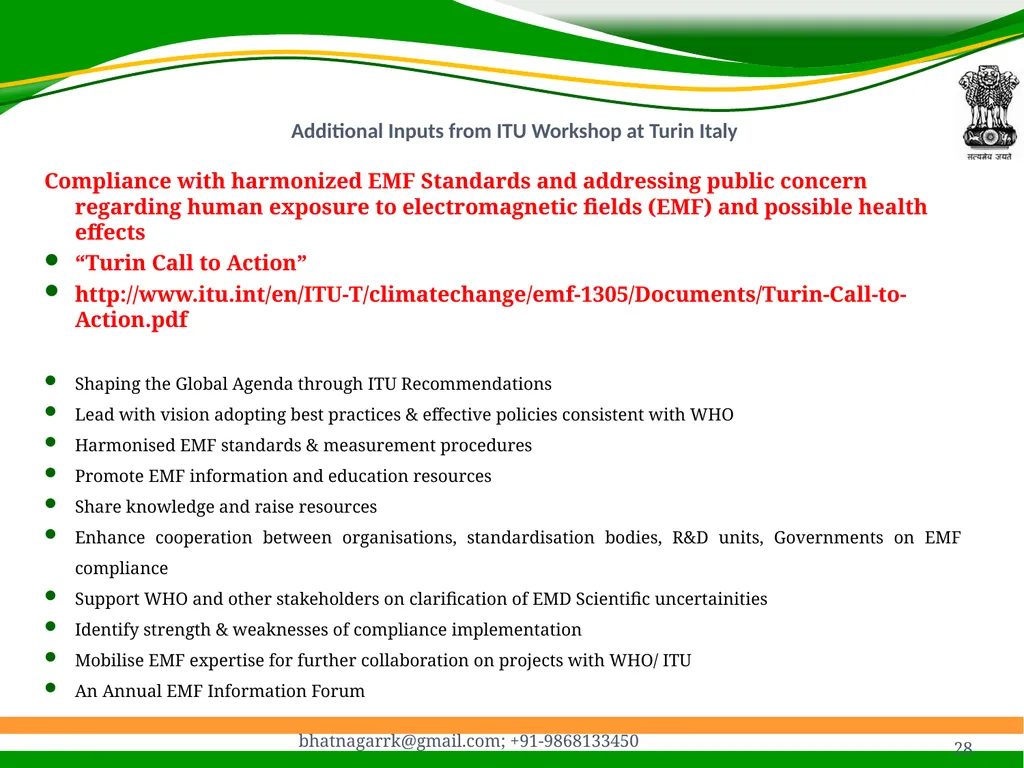1 Presentation on EMF Radiation and Indian Case - slide 28 of 41