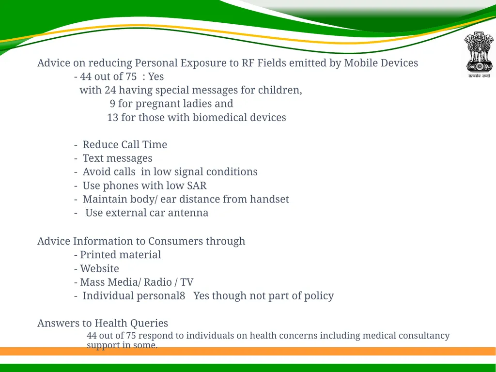 1 Presentation on EMF Radiation and Indian Case - slide 36 of 41
