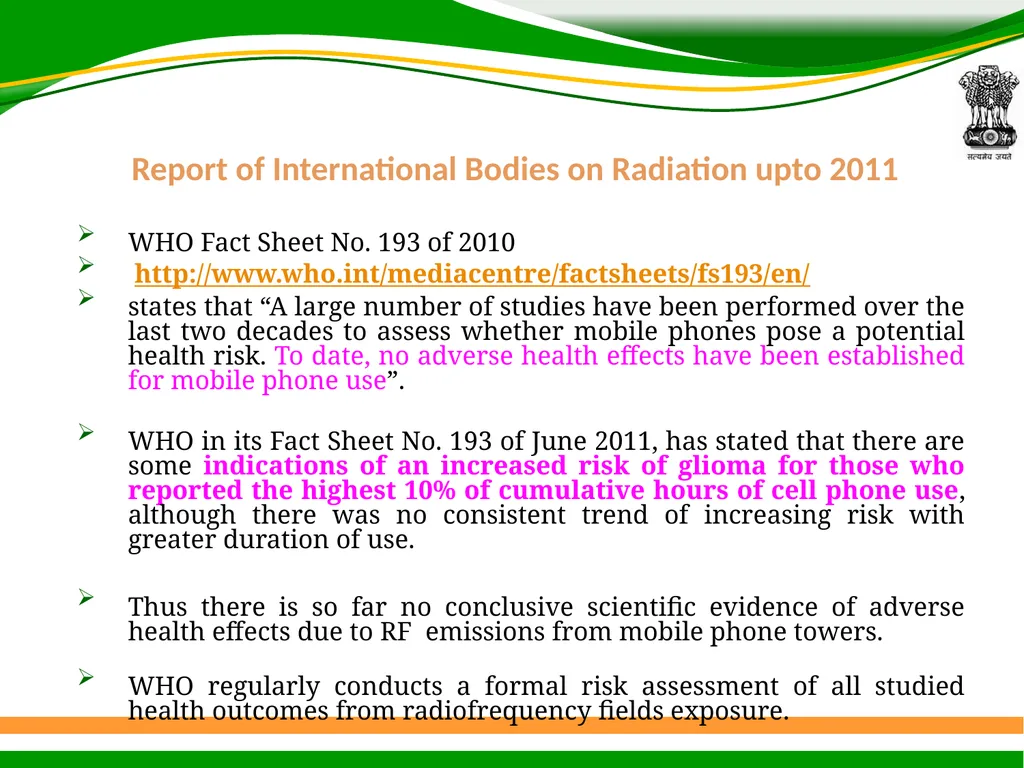 1 Presentation on EMF Radiation and Indian Case - slide 9 of 41