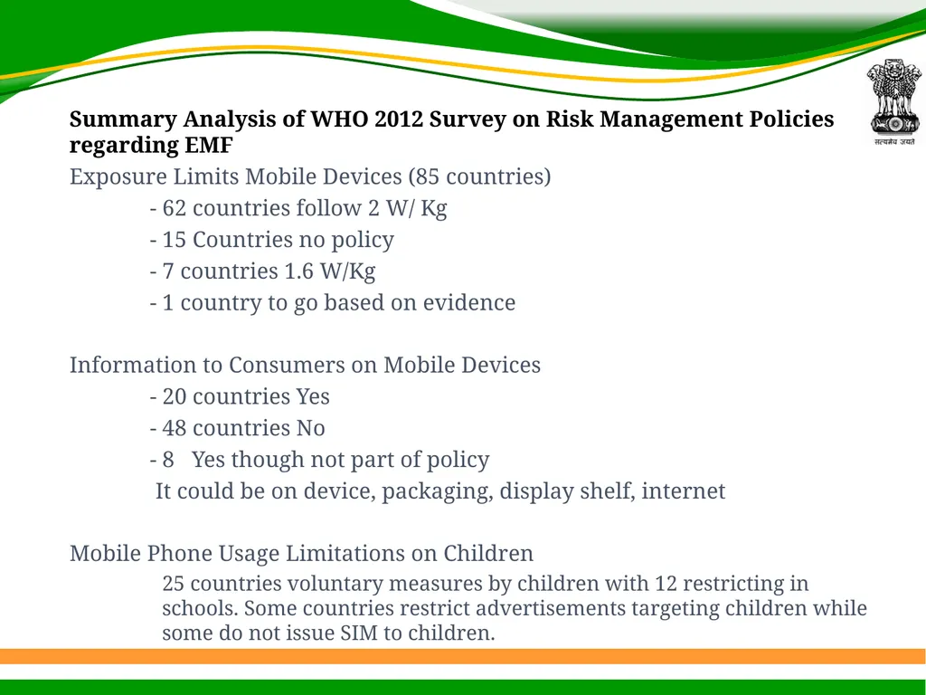 1 Presentation on EMF Radiation and Indian Case - slide 35 of 41