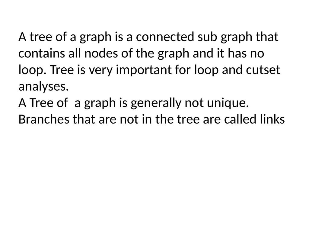 Graph Theory Loop and cut set Analysis - slide 2 of 9
