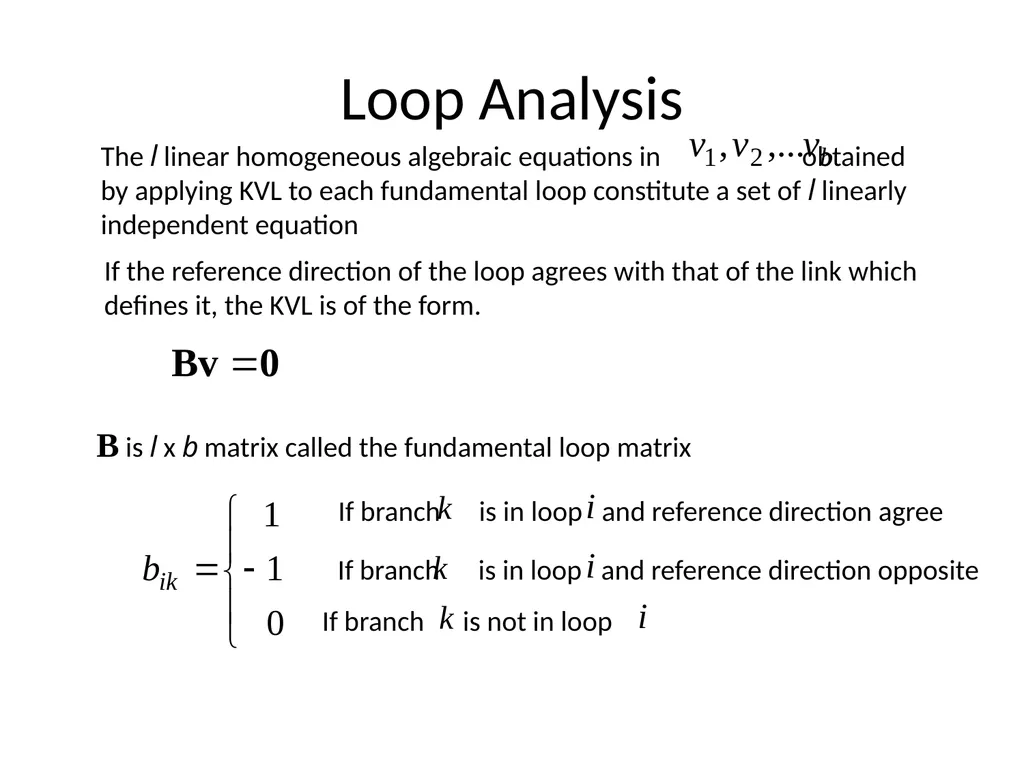 Graph Theory Loop and cut set Analysis - slide 7 of 9