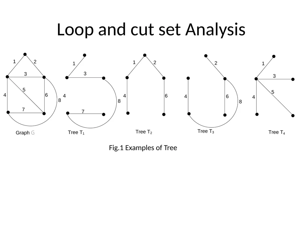 Graph Theory Loop and cut set Analysis - slide 3 of 9