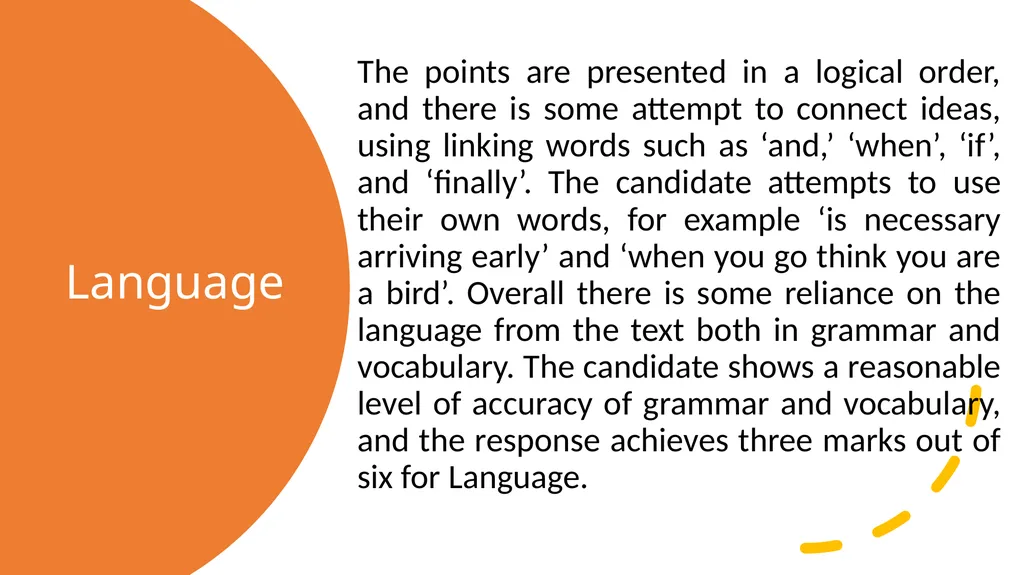 Core Summary Responses & Examiner Comments - slide 12 of 18