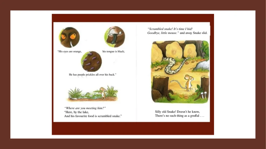 A mouse took a stroll through the deep dark wood. - slide 8 of 18
