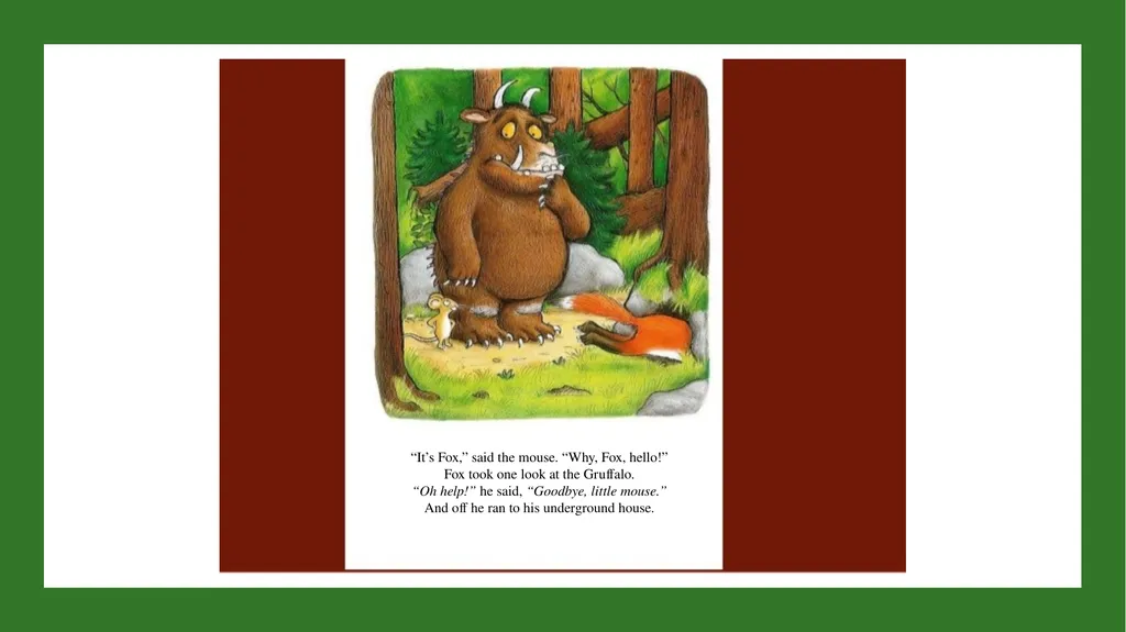 A mouse took a stroll through the deep dark wood. - slide 16 of 18
