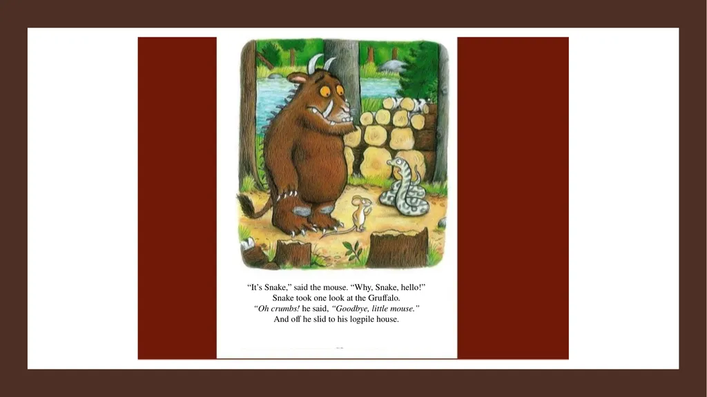 A mouse took a stroll through the deep dark wood. - slide 12 of 18