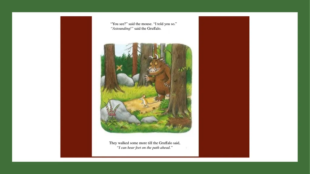 A mouse took a stroll through the deep dark wood. - slide 15 of 18