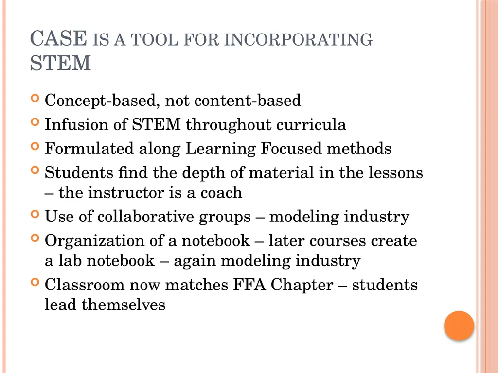 Incorporating STEM and Academics in Agricultural - slide 3 of 5