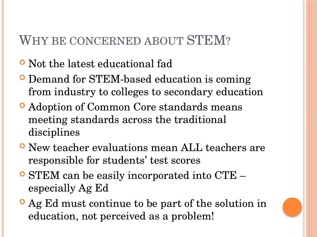 Incorporating STEM and Academics in Agricultural - slide 2 of 5