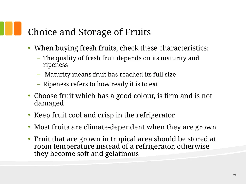 Understanding Ingredients Fruits and Vegetables - slide 21 of 31
