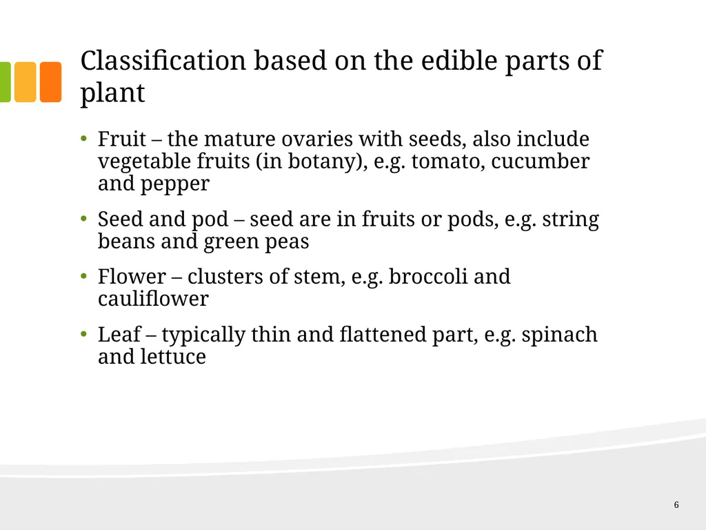 Understanding Ingredients Fruits and Vegetables - slide 6 of 31