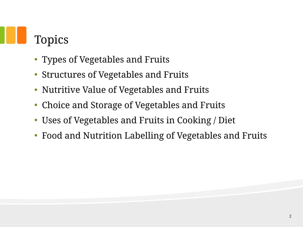 Understanding Ingredients Fruits and Vegetables - slide 2 of 31