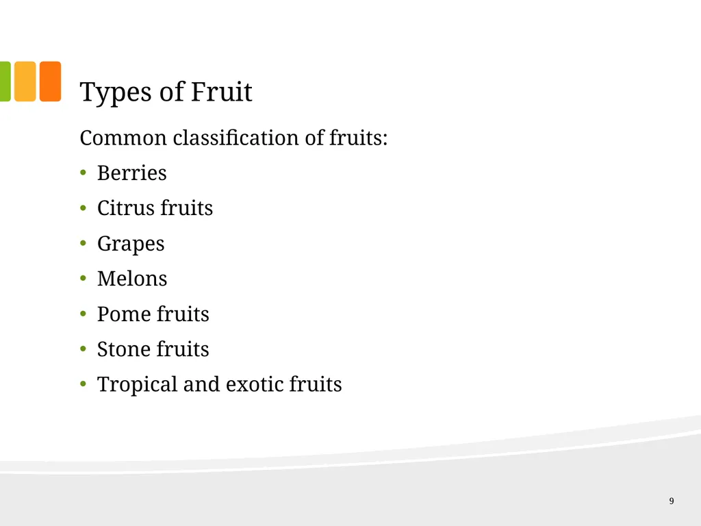 Understanding Ingredients Fruits and Vegetables - slide 9 of 31