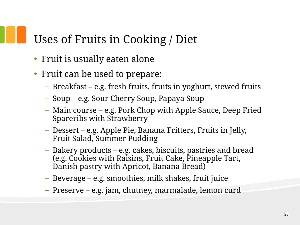 Understanding Ingredients Fruits and Vegetables - slide 25 of 31
