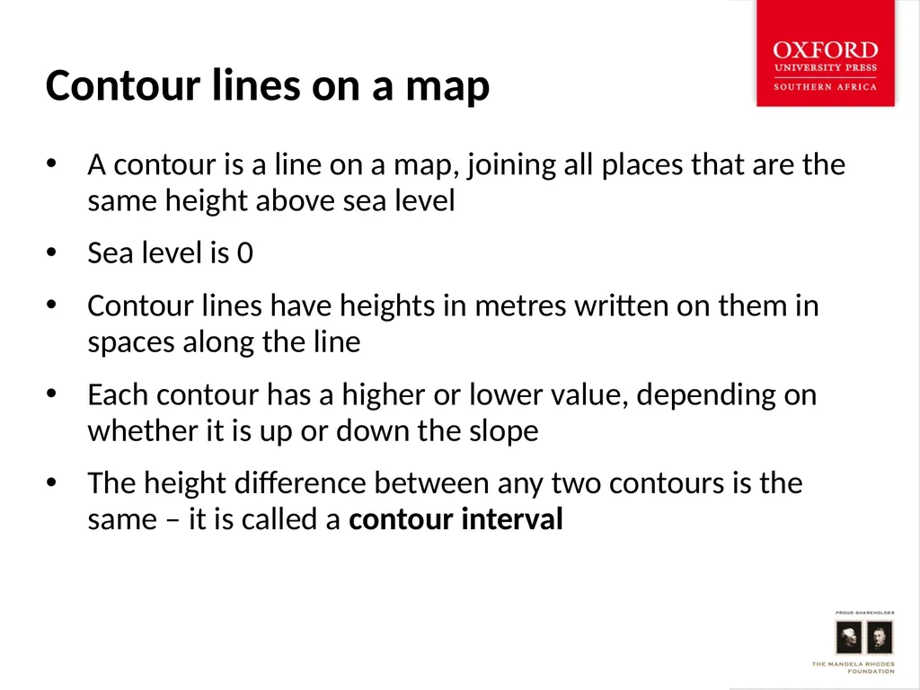 Topographical Maps: Contour Lines Social Sciences: - slide 5 of 14