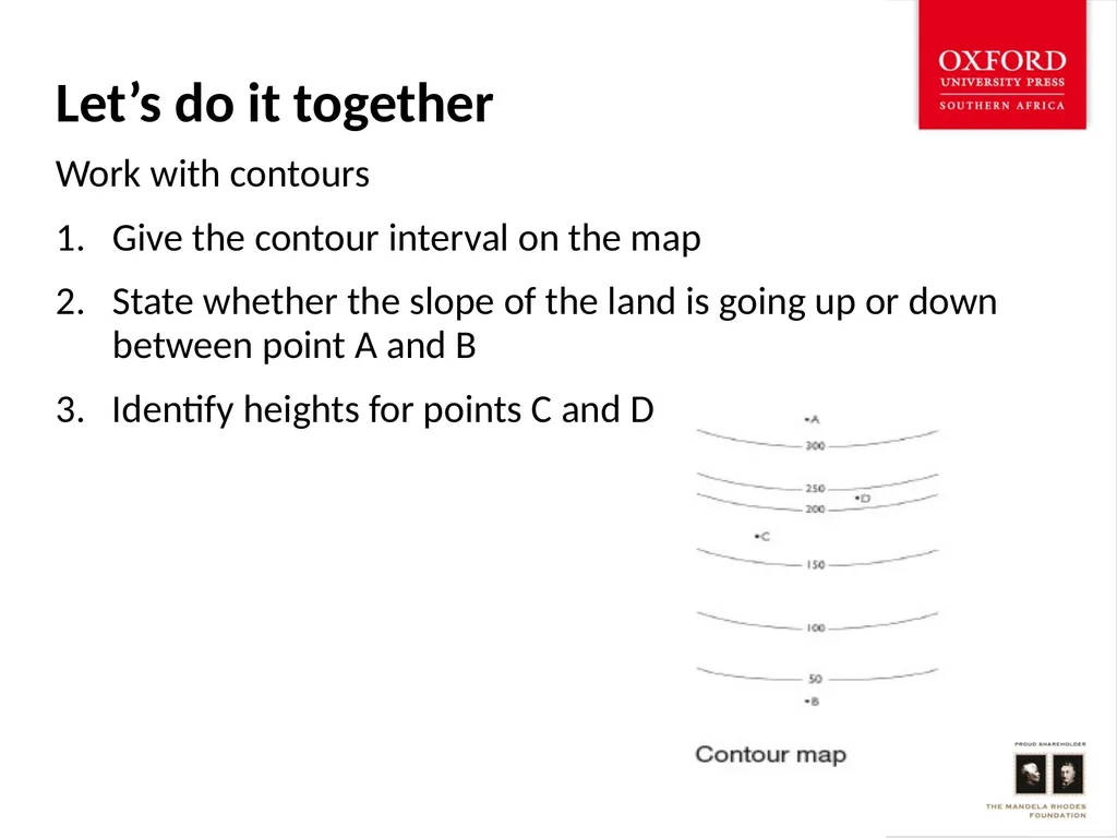 Topographical Maps: Contour Lines Social Sciences: - slide 7 of 14