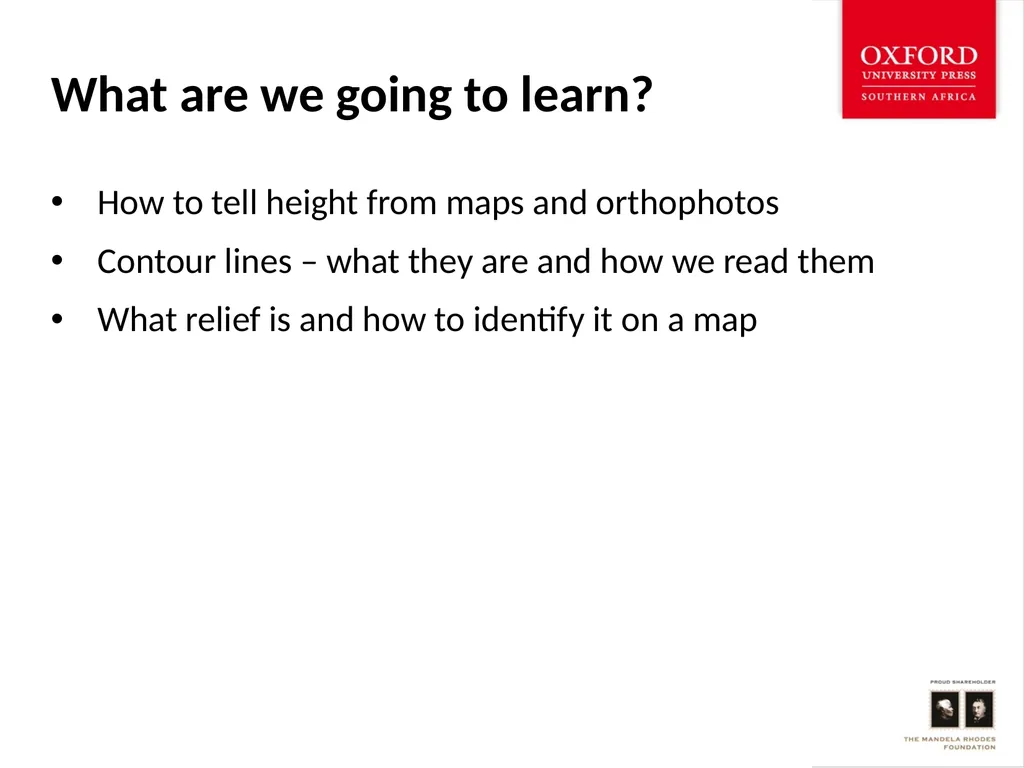 Topographical Maps: Contour Lines Social Sciences: - slide 2 of 14