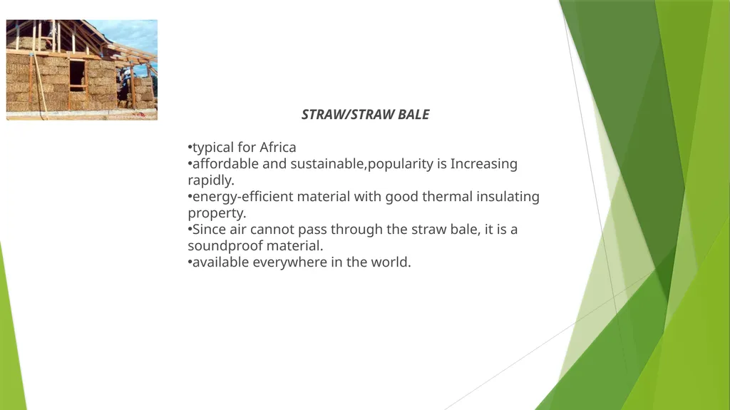 Some Top New Green Building Materials STRAW/STRAW - slide 2 of 9