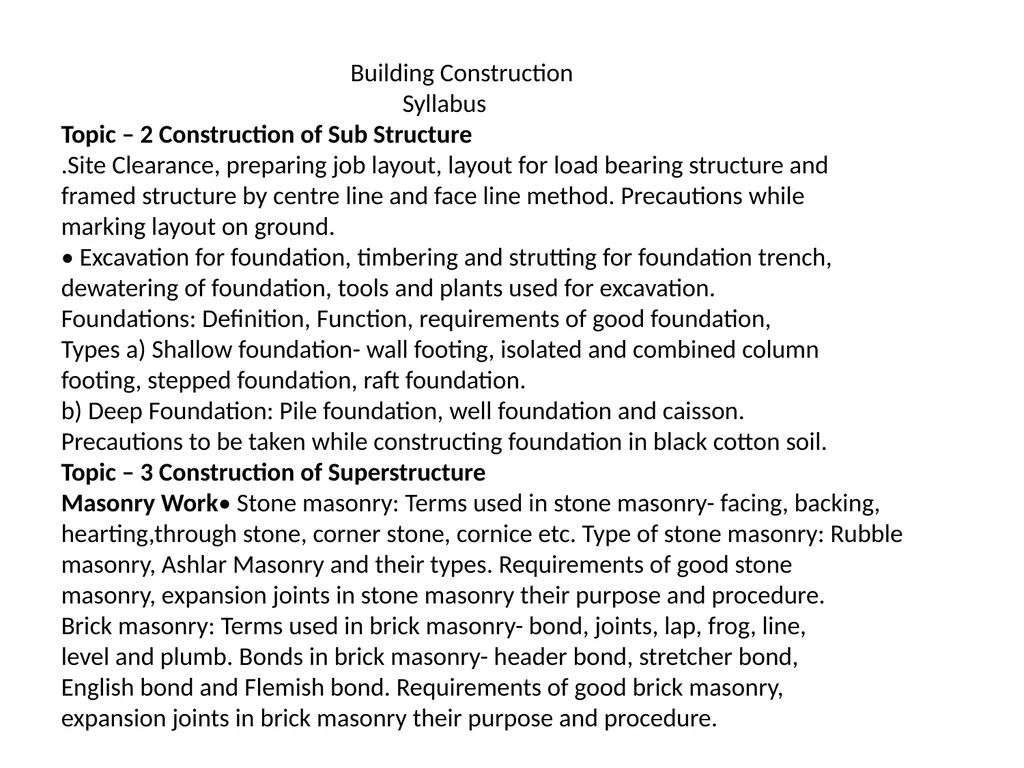 Building Construction (17308) CE3G Th—100Marks - slide 3 of 57