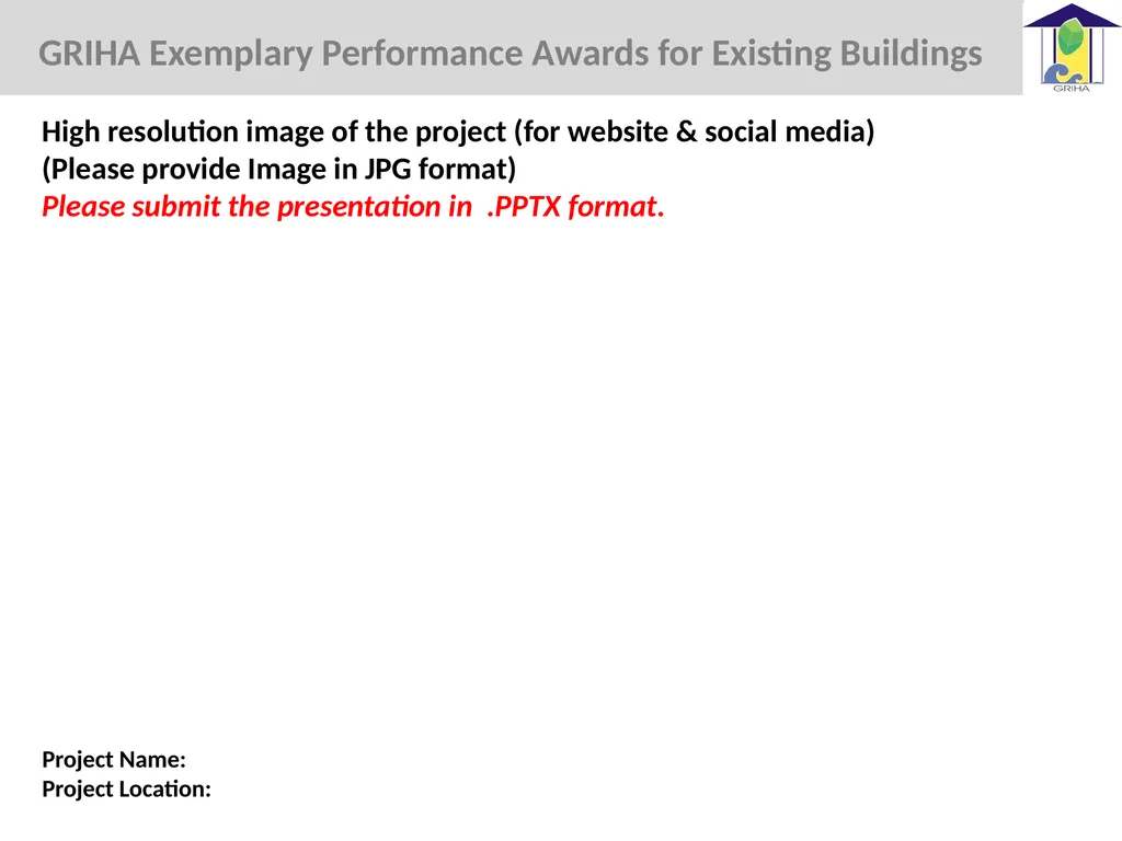 GRIHA Exemplary Performance Awards for Existing - slide 2 of 7