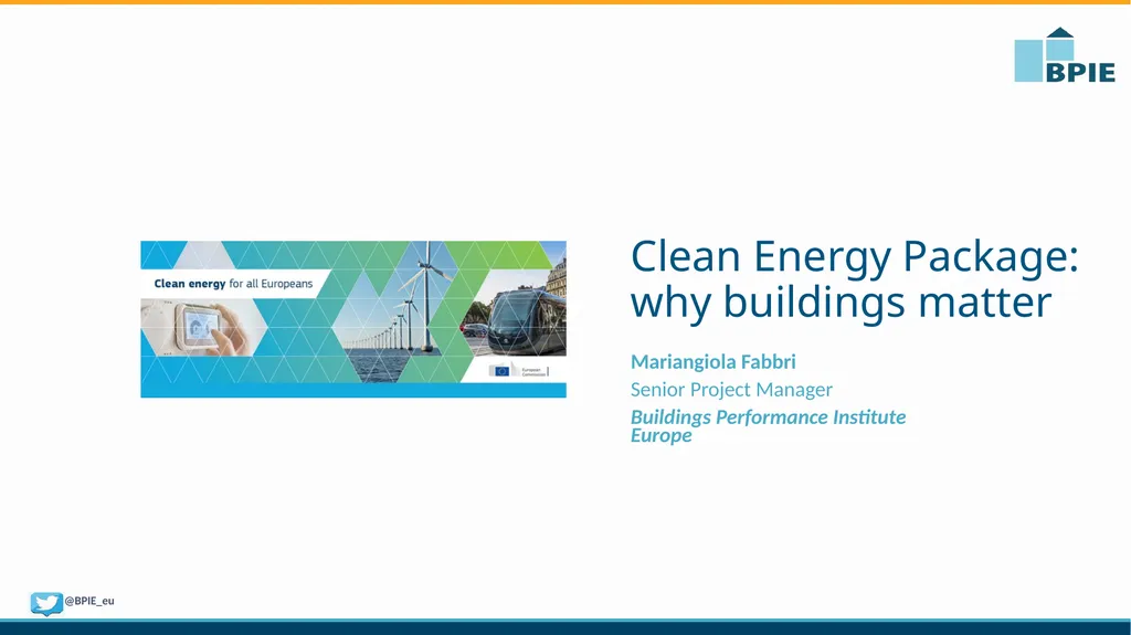 Clean Energy Package: why buildings matter - slide 1 of 10