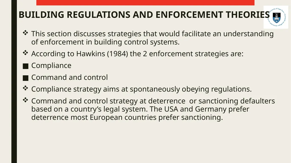 ENFORCEMENT AND IMPLEMENTATION CHALLENGES OF - slide 8 of 23