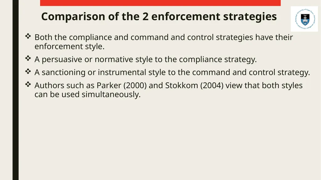 ENFORCEMENT AND IMPLEMENTATION CHALLENGES OF - slide 12 of 23