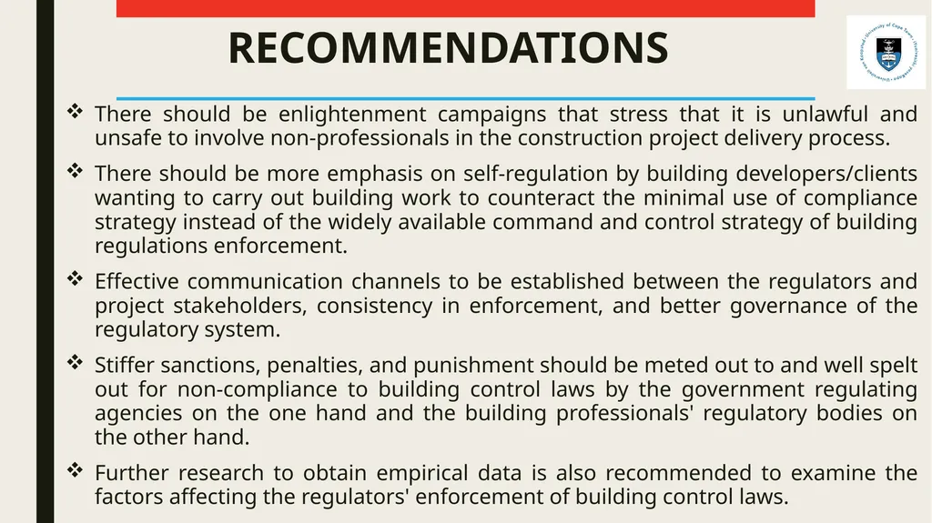 ENFORCEMENT AND IMPLEMENTATION CHALLENGES OF - slide 21 of 23