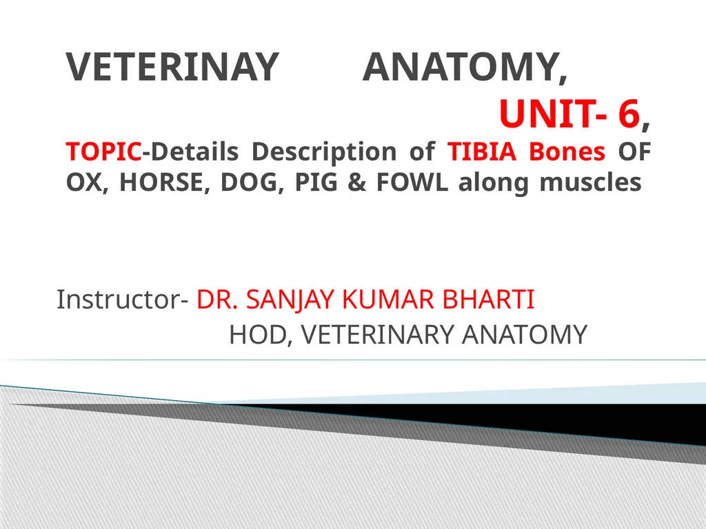 VETERINAY ANATOMY, UNIT- 6, TOPIC-Details