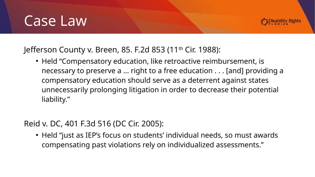 Compensatory Education: What is it and Do I Need - slide 12 of 31