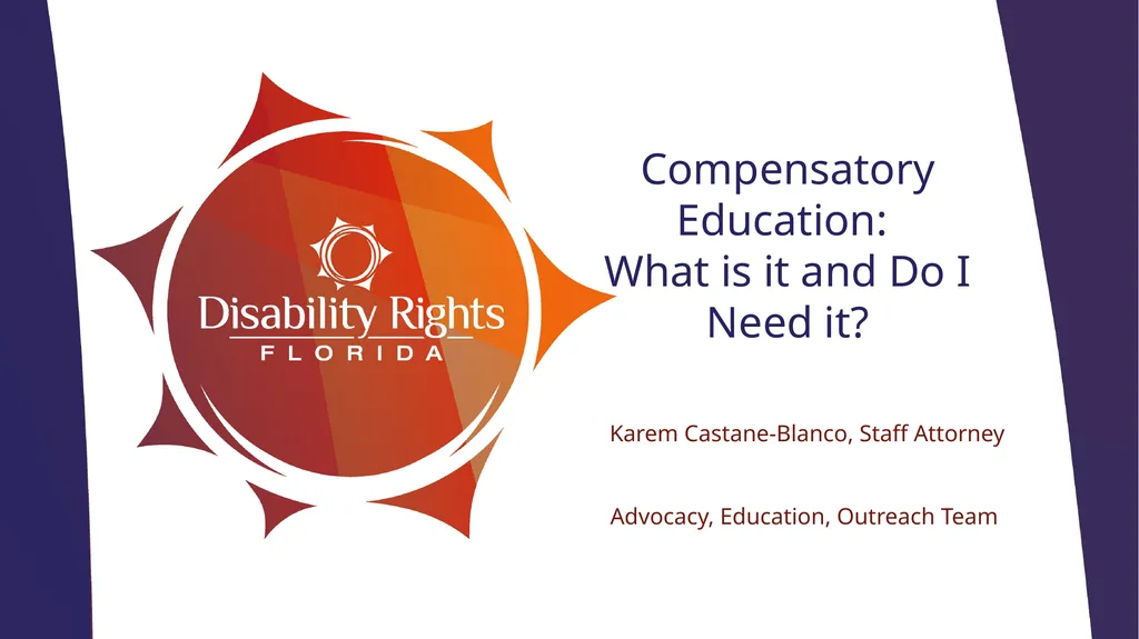 Compensatory Education: What is it and Do I Need - slide 1 of 31