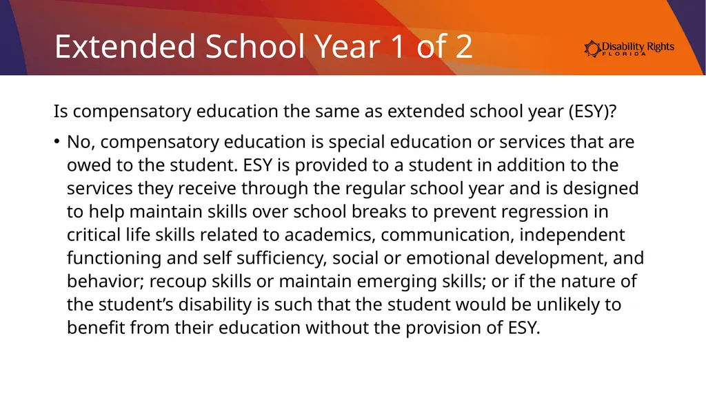 Compensatory Education: What is it and Do I Need - slide 20 of 31