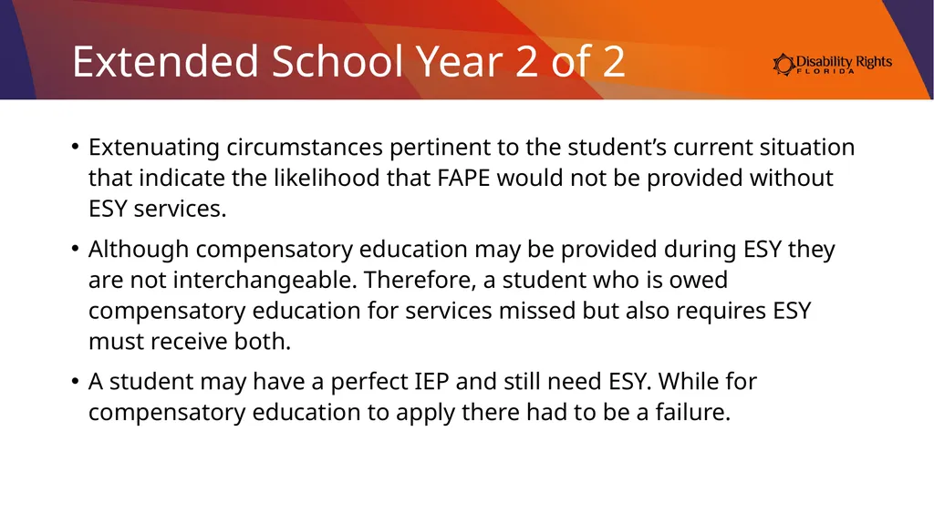 Compensatory Education: What is it and Do I Need - slide 21 of 31