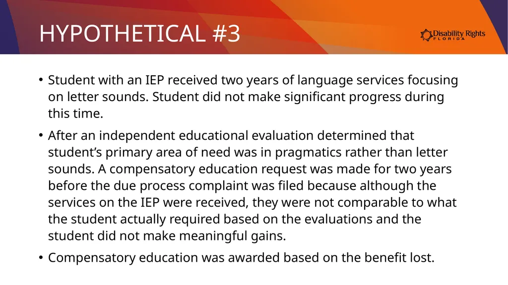 Compensatory Education: What is it and Do I Need - slide 28 of 31