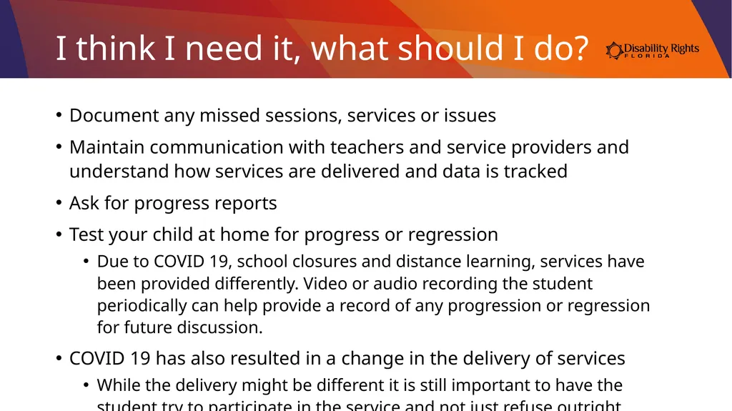 Compensatory Education: What is it and Do I Need - slide 24 of 31