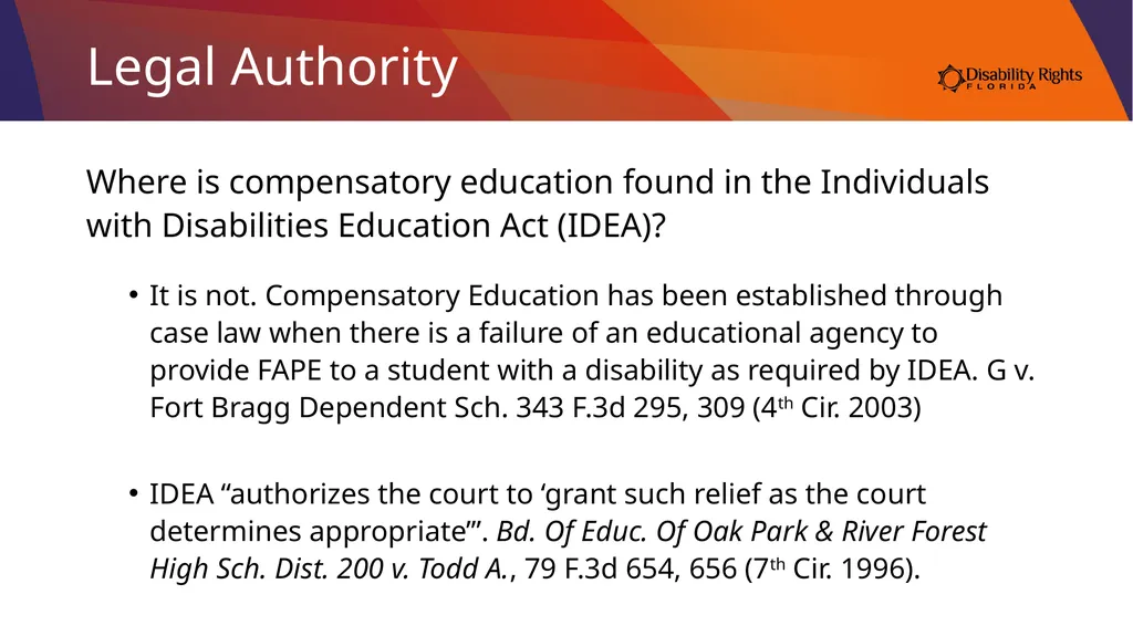 Compensatory Education: What is it and Do I Need - slide 6 of 31
